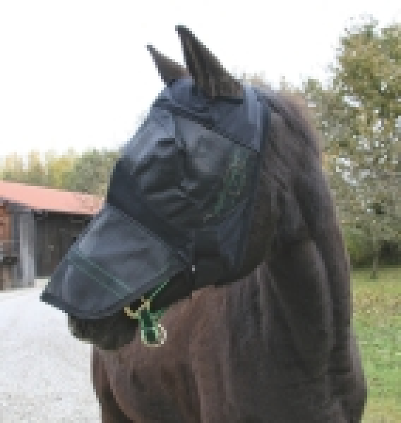 Fliegenmaske mit Nüsternschutz Ohrausschnittbefestigung