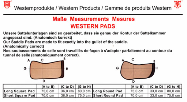 Mattes Rio Pecos Correction Westernpad (Lammfellpaneele)