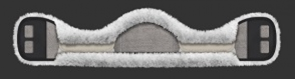 Mattes Slim Line Kurzgurt Asymmetrisch Lammfell abnehmbar